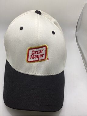 Two-Tone Oscar Mayer Wiener Hot Dog Logo Baseball Cap - White & Black